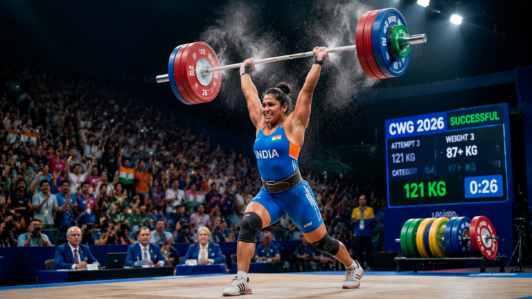 CWG 2026 Day 5 Live: Gyaneshwari Yadav misses gold by a thin margin in Women’s 53kg weightlifting