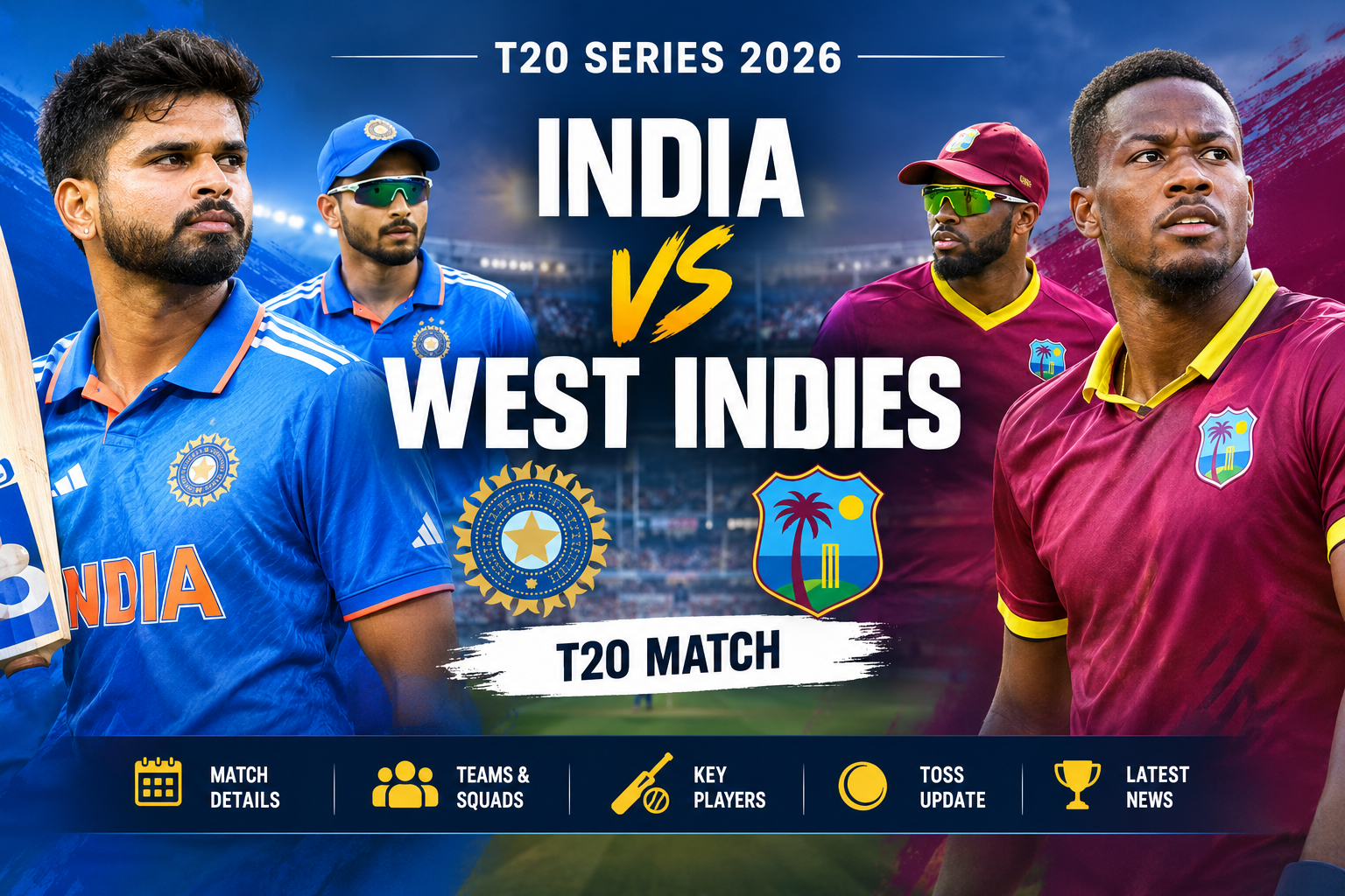 India vs West Indies T20 2026 match in Lucknow