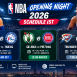 NBA Opening Night 2026-27: Full Schedule, IST Timings and Live Streaming